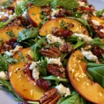 Sweet Peach Salad with Arugula and Goat Cheese