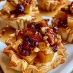 Apple Brie Phyllo Cups with Cranberries & Honey Pecans