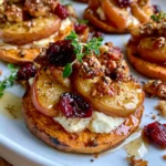 Best Sweet Potato Rounds & Apple Crisp Duo with Brie, Cranberries & Hot Honey