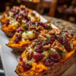 Cranberry Apple Twice-Baked Sweet Potatoes