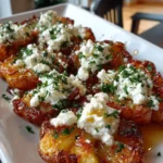 Crispy Smashed Potatoes with Whipped Feta and Hot Honey