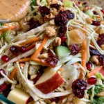 Crunchy Apple Cranberry Coleslaw with Creamy Honey Dressing