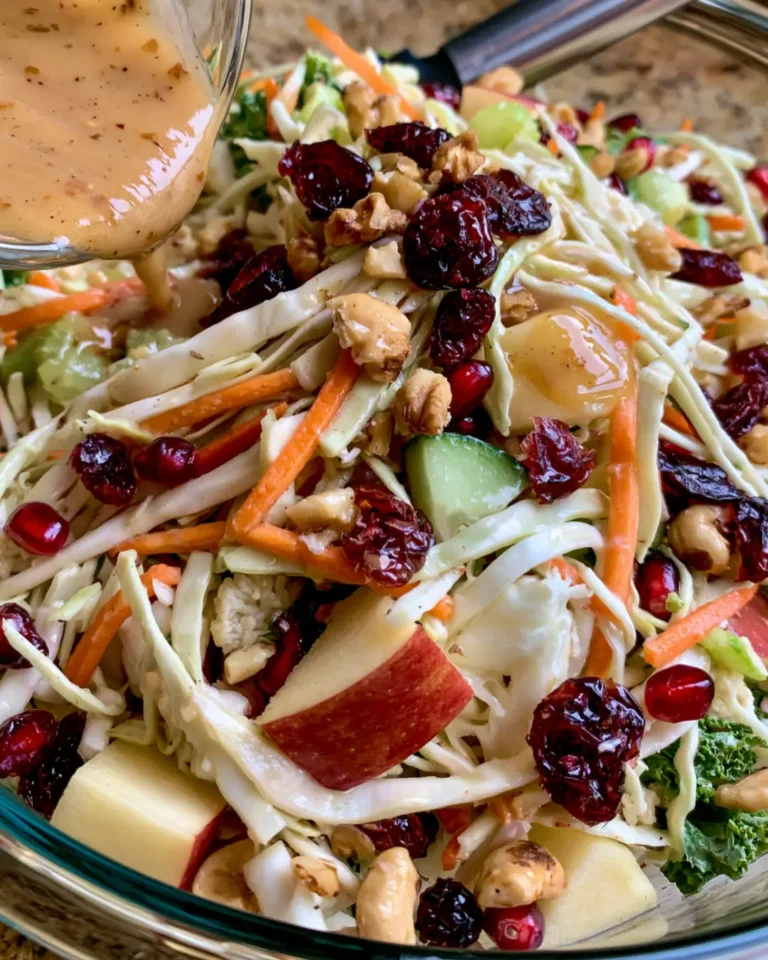 Crunchy Apple Cranberry Coleslaw with Creamy Honey Dressing