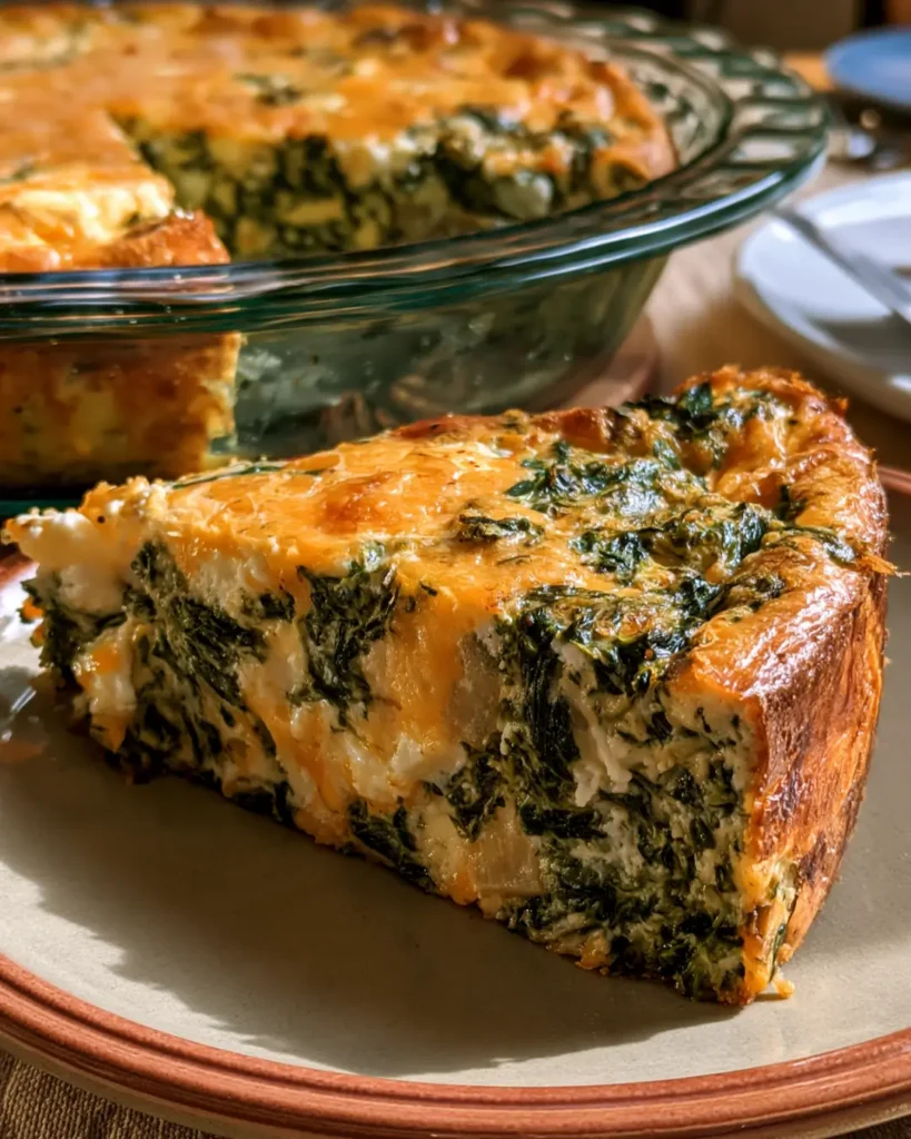 Crustless Spinach & Cheese Quiche