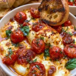 Hot Honey Tomato Burrata Dip