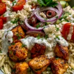 Lemon Orzo Greek Chicken Bowl