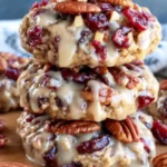 No-Bake Cranberry Pecan Praline Cookies