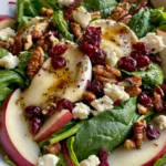 Melted Brie & Cranberry Salad with Juicy Pears, Apples and Feta
