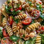 Spinach, Walnut and Fetta Pasta Salad